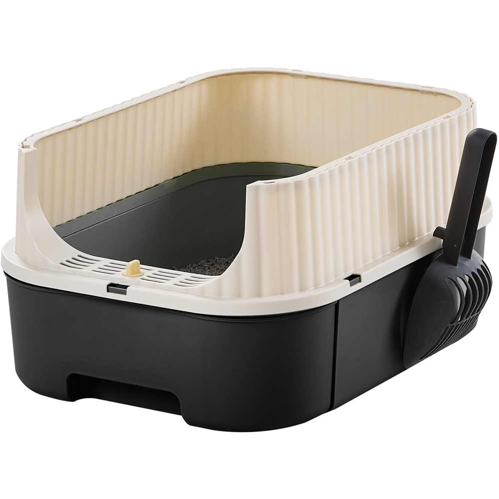 H&O Direct Large Black Foldable Cat Litter Box with UV Light Image 4