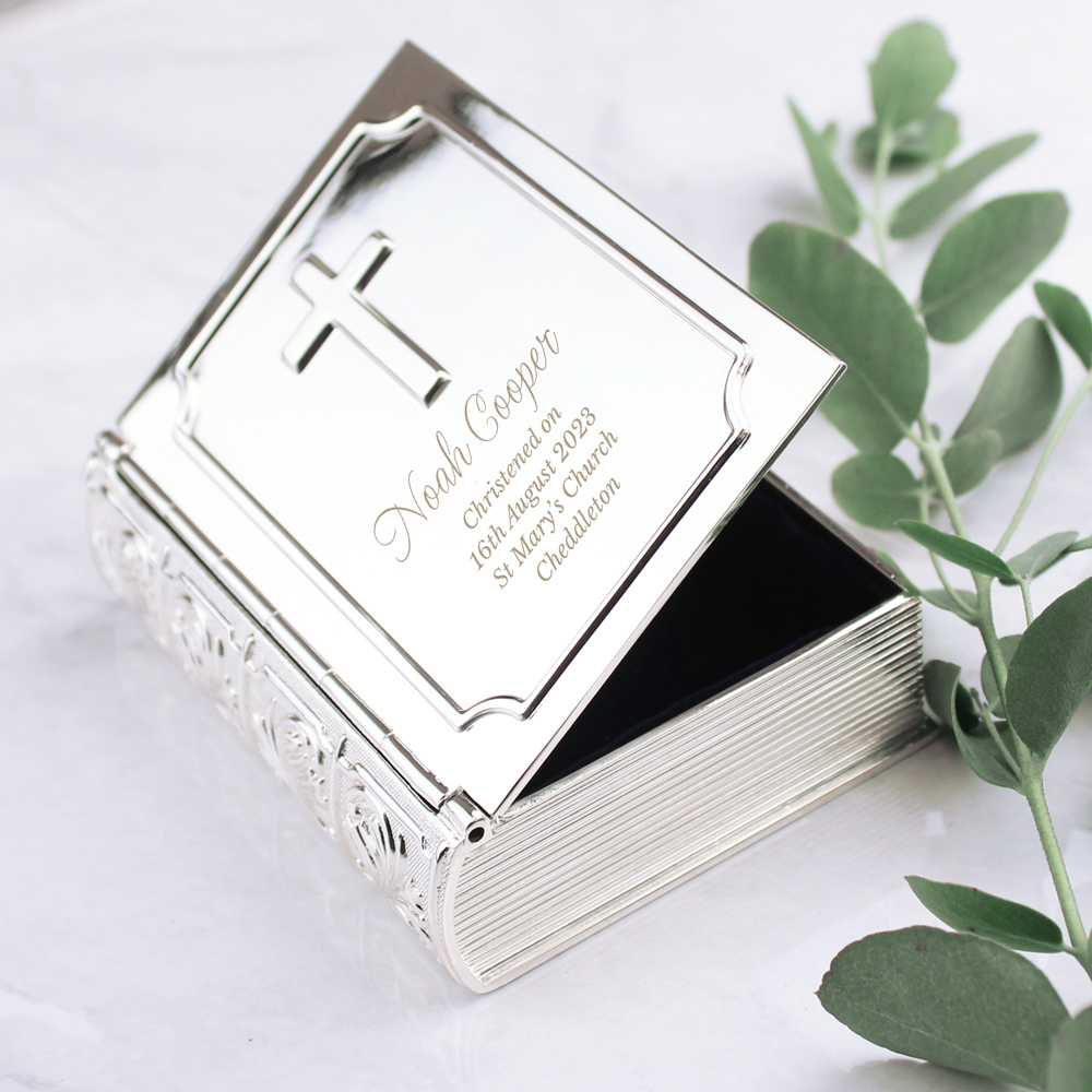 Personalised Memento Personalised Bible Trinket Box Image 2