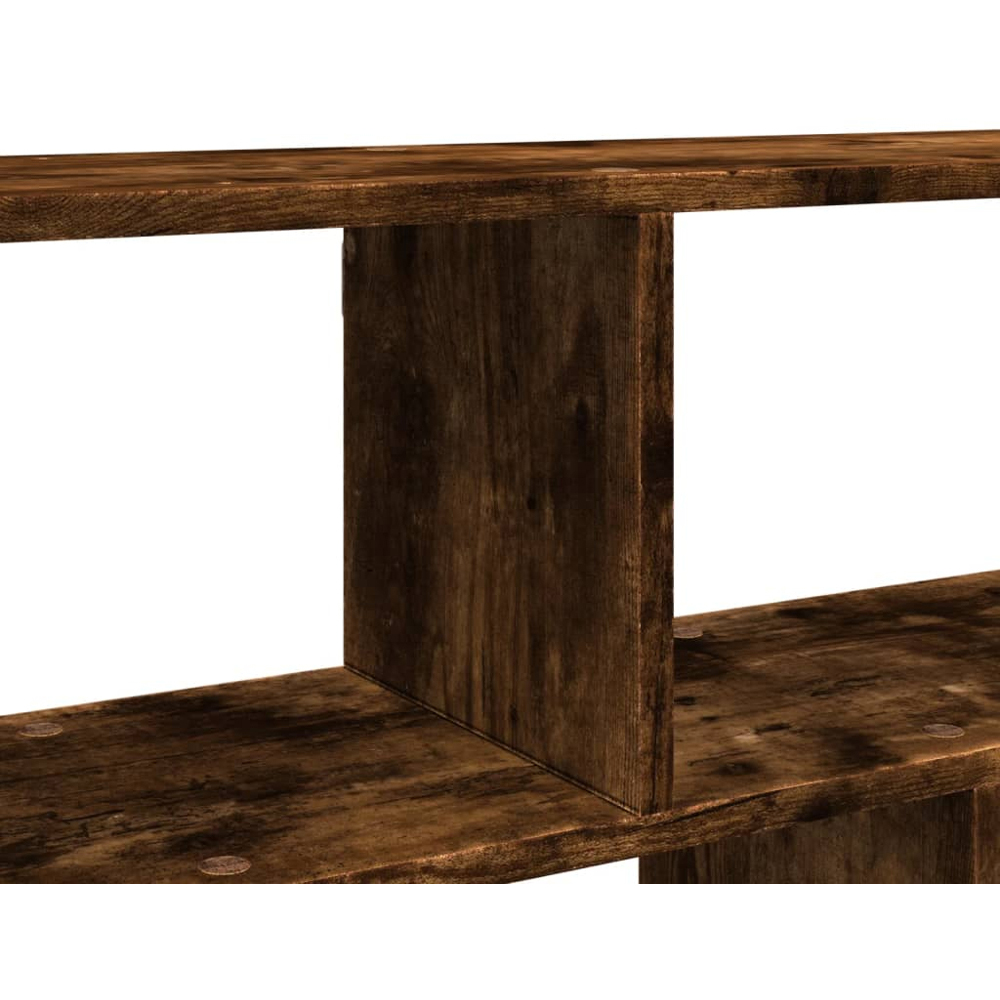 vidaXL 5 Open Shelf Smoked Oak Wall Shelf Image 6