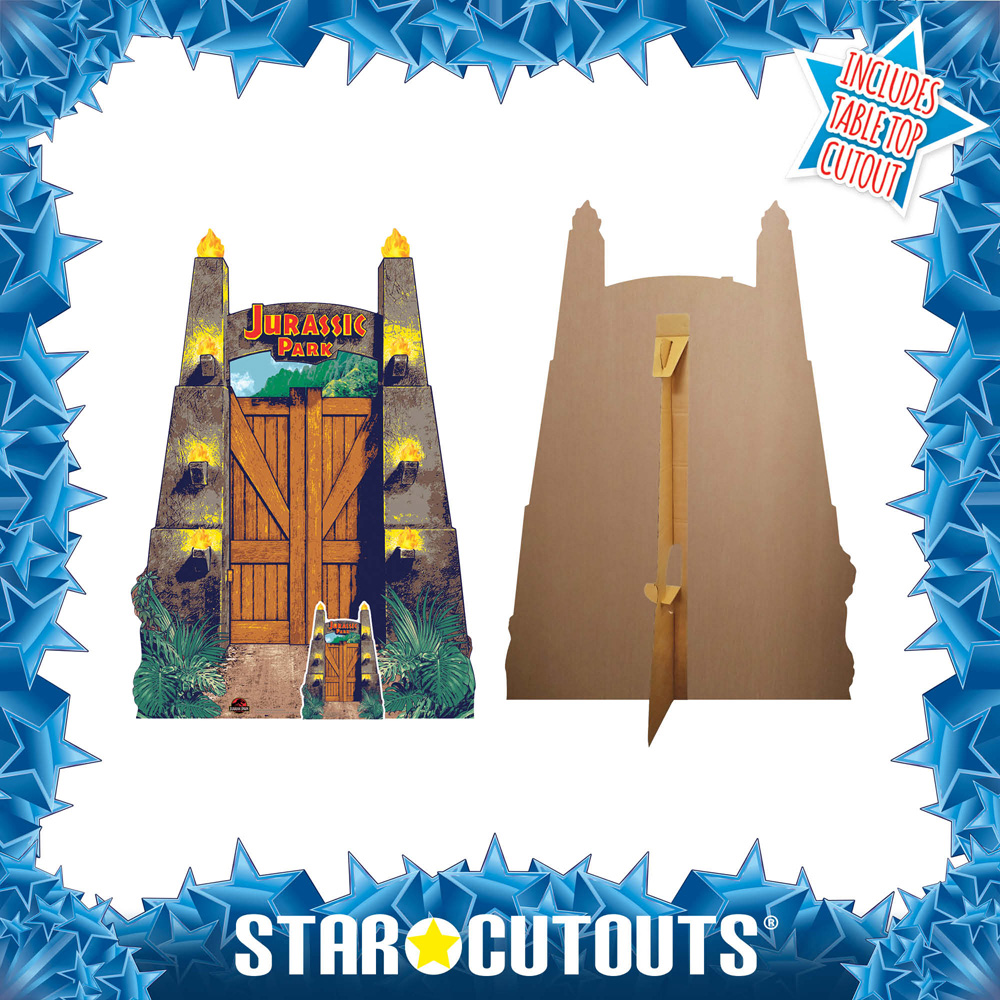 Star Cutouts Jurassic Park Entrance Sign Cutout 4.3ft Image 4
