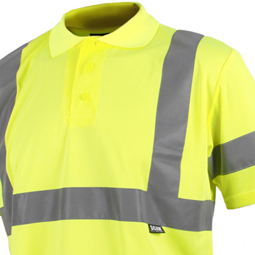 Scan Hi Visibility Polo Shirt Medium Yellow Image 3