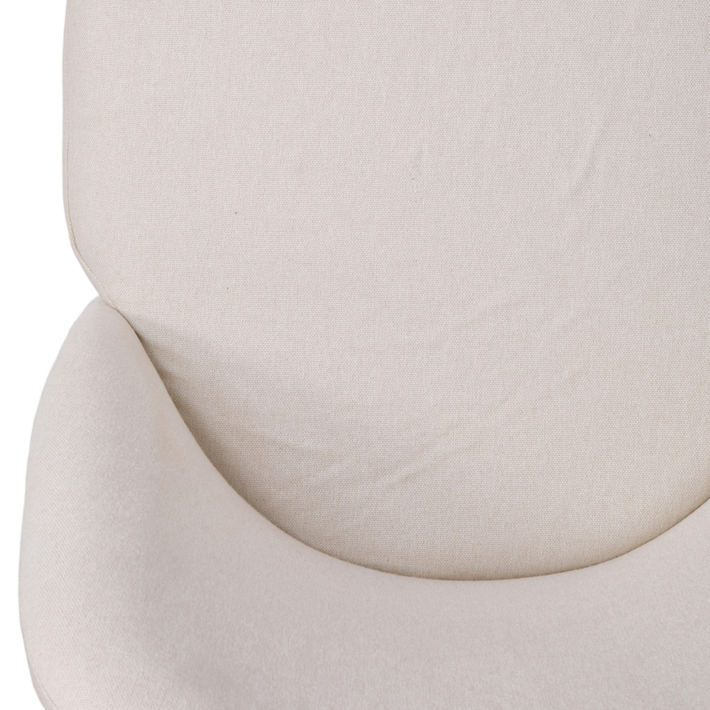 Living and Home Set of 2 Beige Linen Upholstered Dining Chairs Image 8