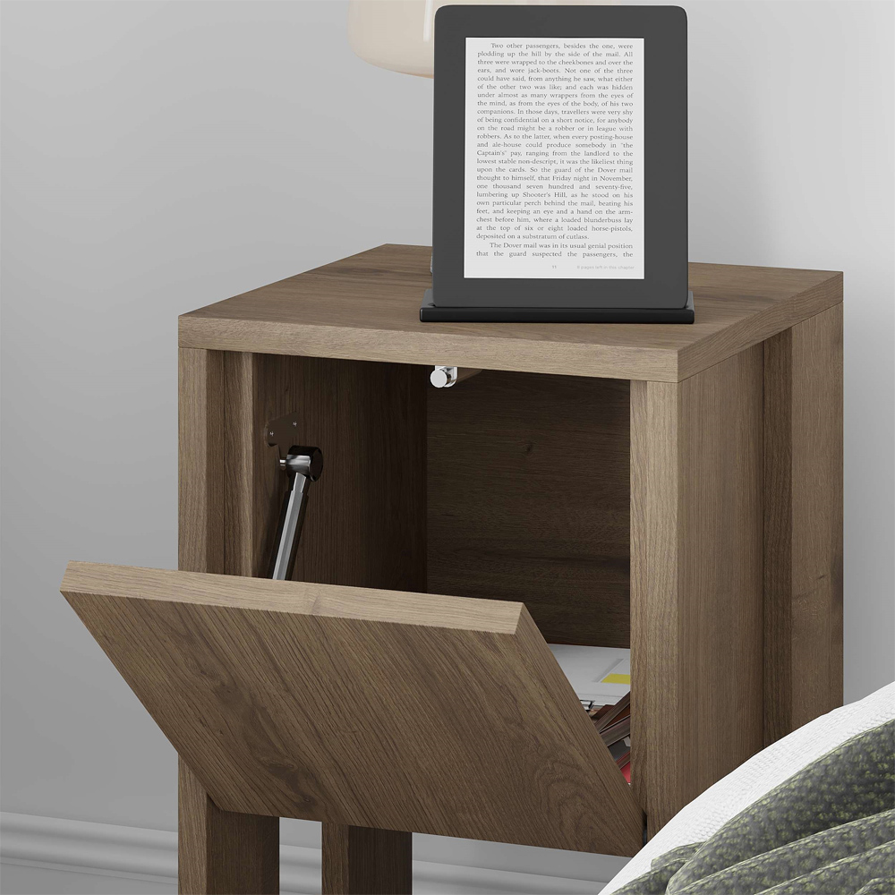 Decortie Ema Dark Oak Effect Bedside Table Image 4