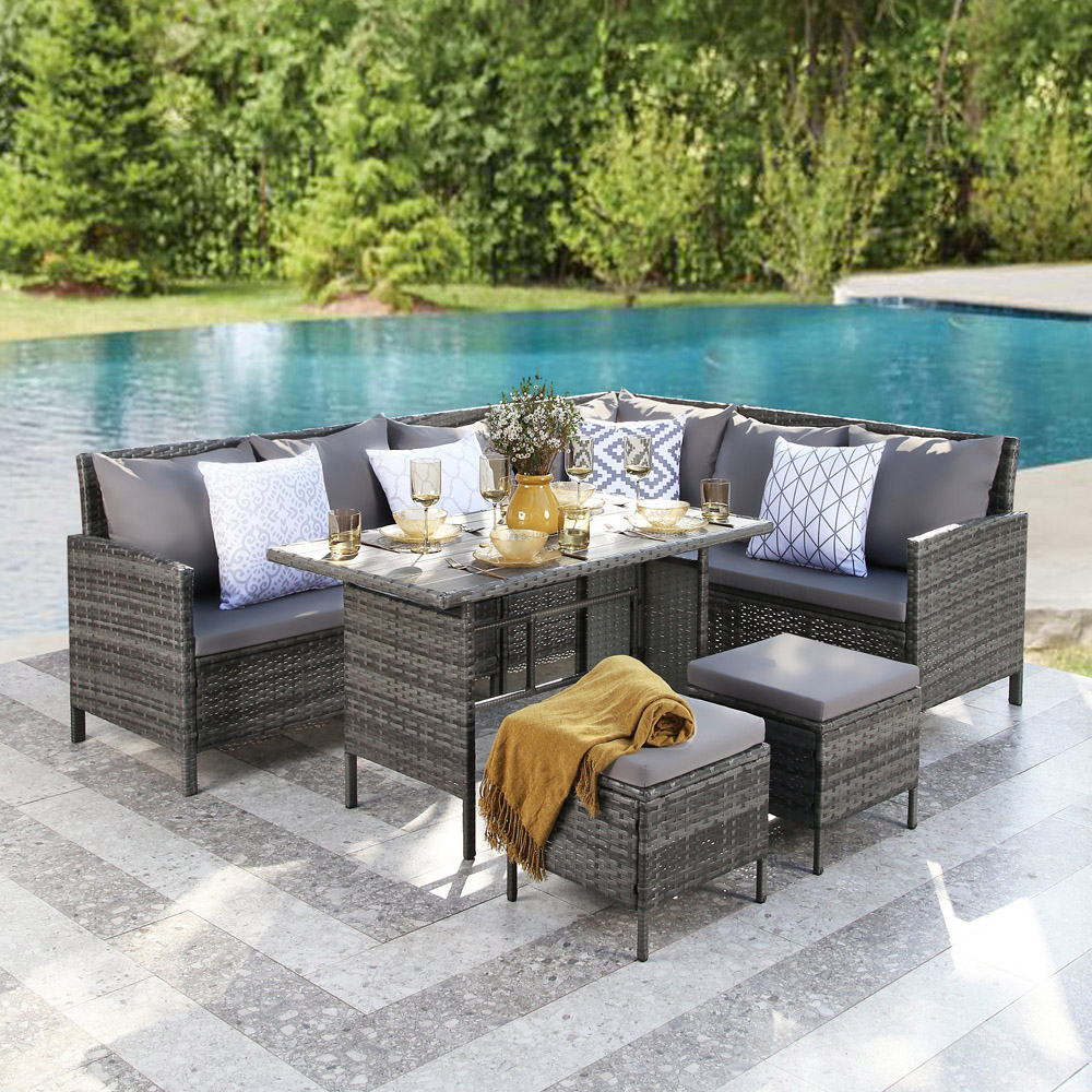 Thalia 8 Seater Sofa Set Grey Image 7
