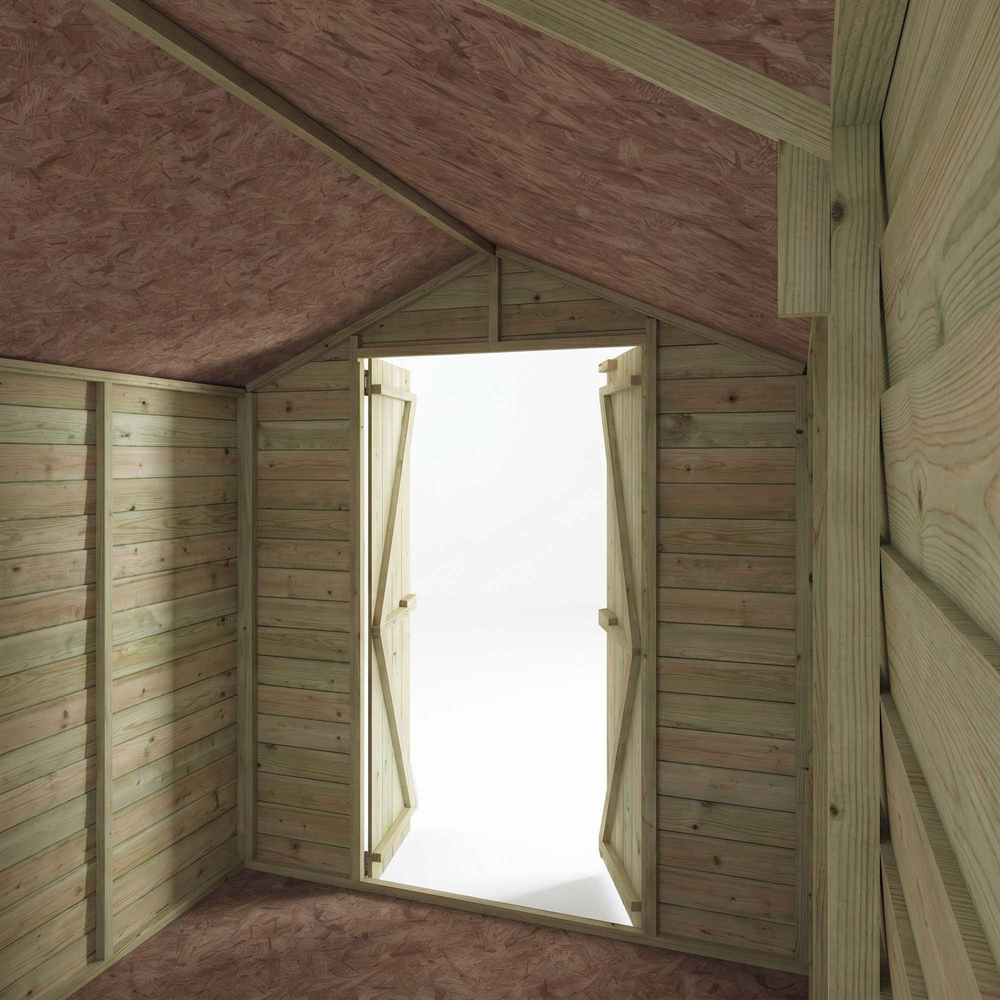 Mercia 8 x 6ft Double Door Overlap Apex Shed Image 6