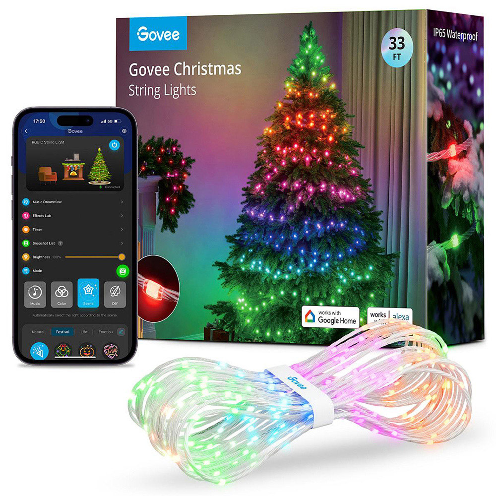 Govee RGBIC Christmas String Wall Light 10m Image 2