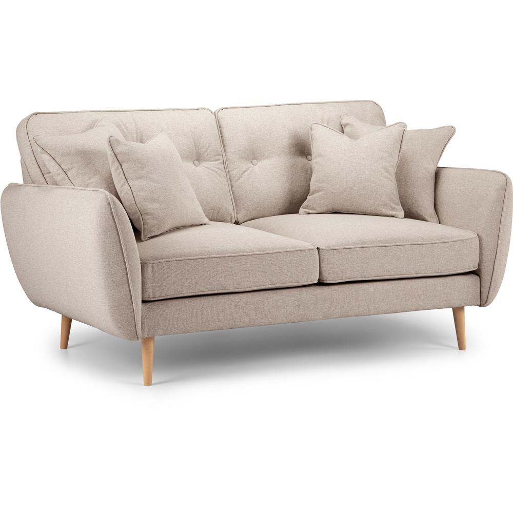 Opry Faro 2 Seater Button Back Beige Sofa Image 2