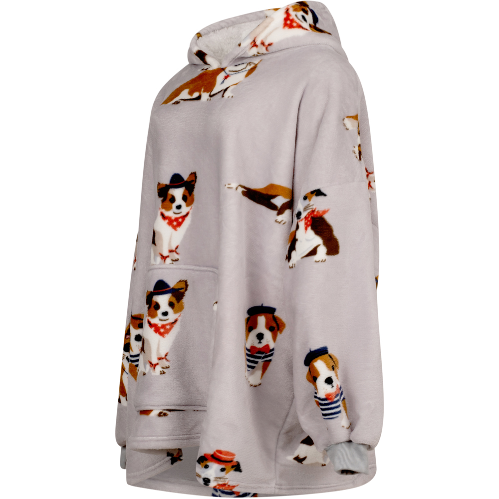 Rapport Home Poochies Fleece Hoodie Oversize Multicolour Image 3