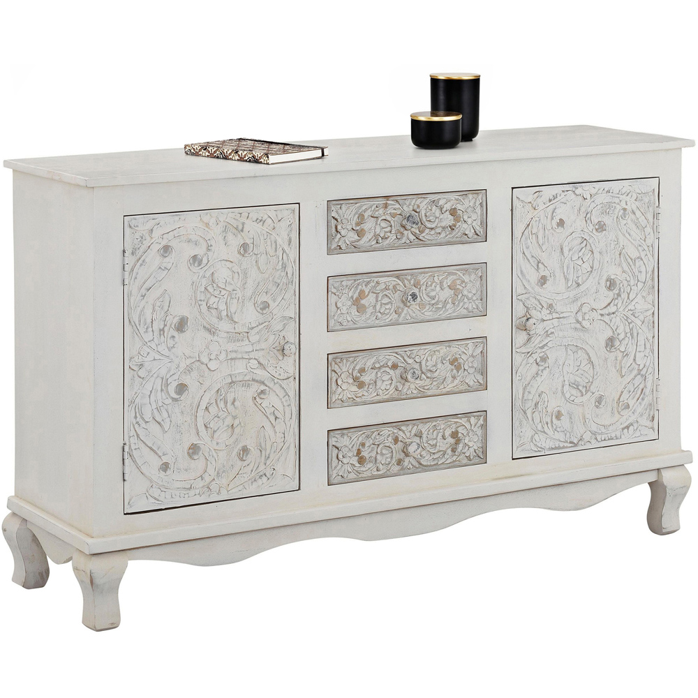 Loft24 Rajat 2 Door 4 Drawer Grey Sideboard Image 4