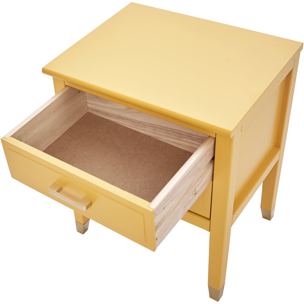 Palazzi 2 Drawer Mustard Bedside Table Image 5