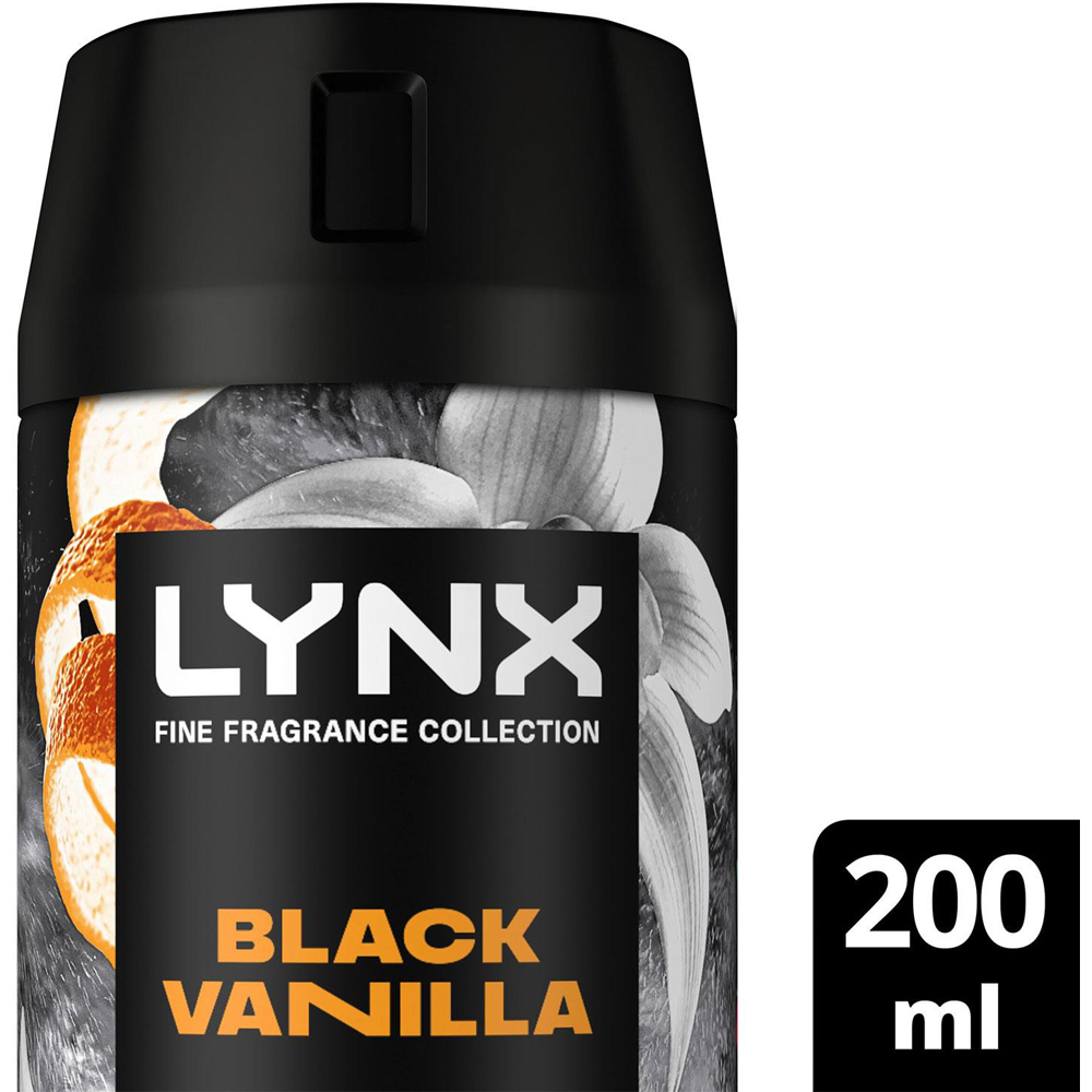 Lynx Fine Fragrance Black Vanilla Body Spray Deodorant 200ml 6 Pack Image 7