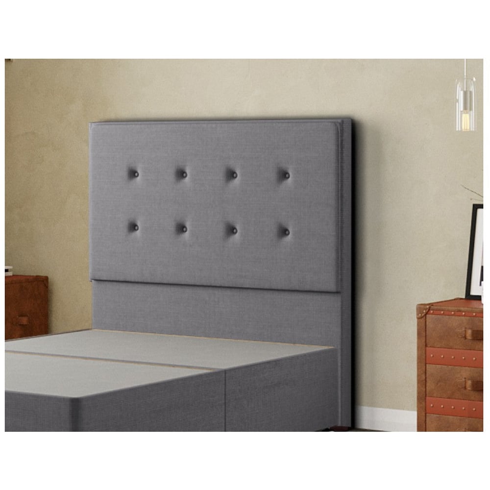 Eleganza Darlington Single Grey Linen Floor Standing Headboard Image 3