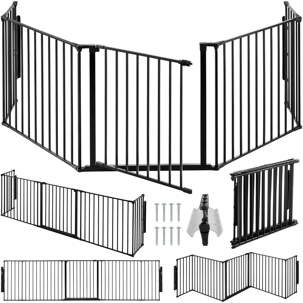 Tectake 5 Section Baby Gate with Security Lock Image 2