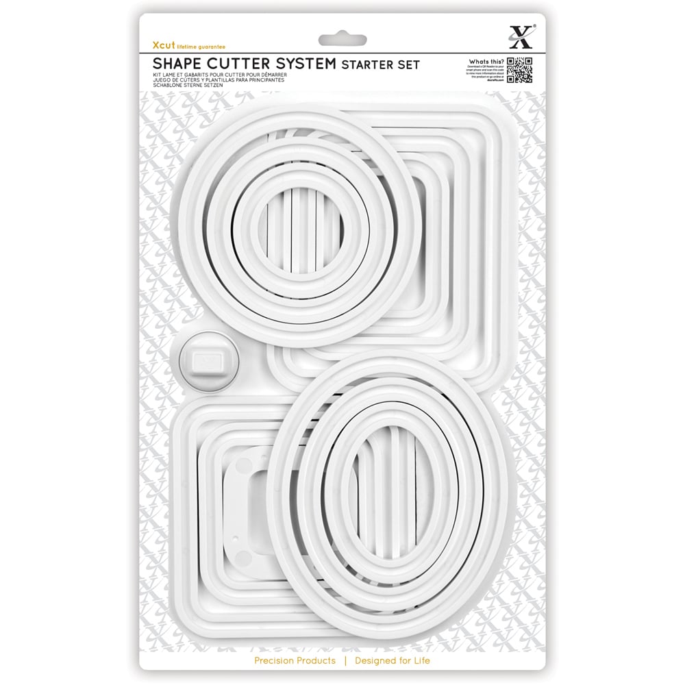 Xcut 13 Piece White Shape Cutter System Starter Set Image