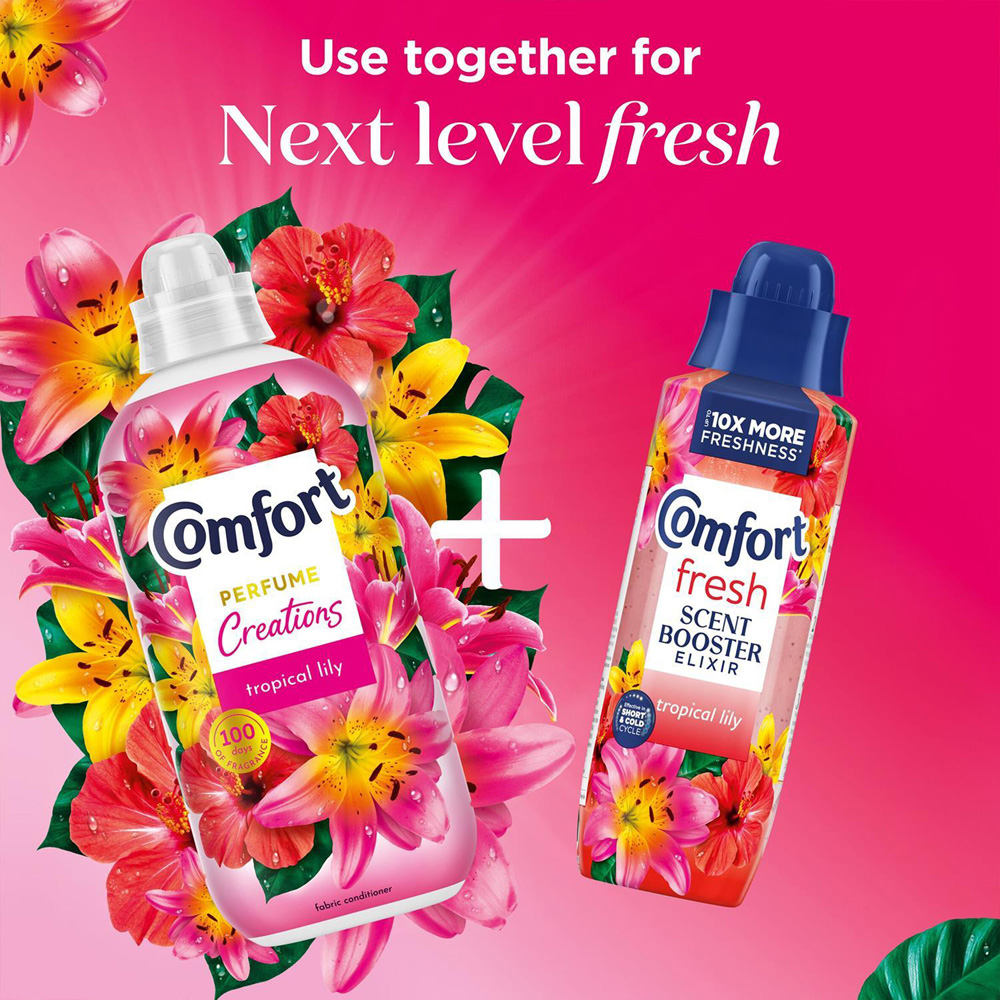 Comfort Perfume Creations Tropical Lily Fabric Conditioner 30 Washes 900ml 8 Pack Image 4