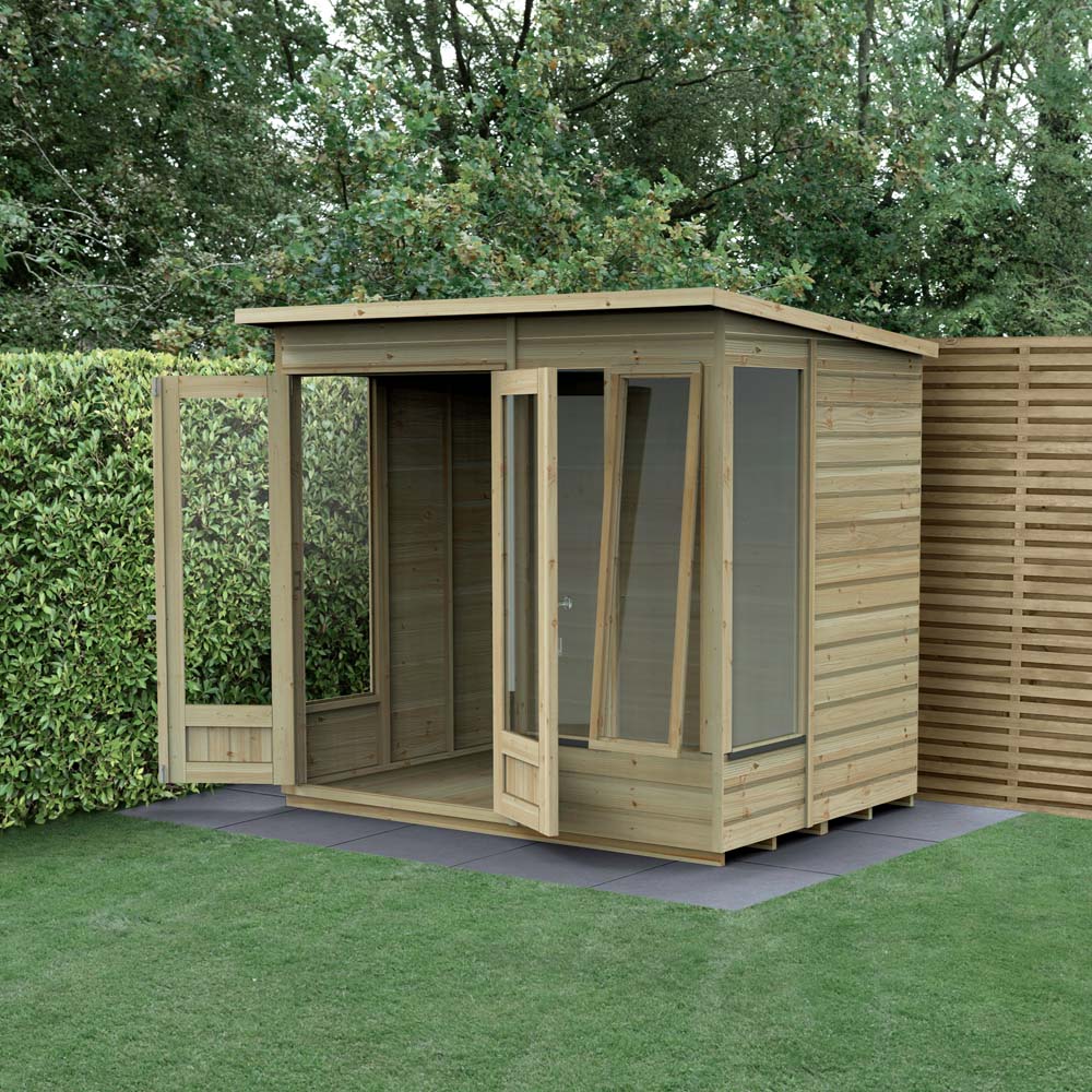 Forest Garden Beckwood 7 x 5ft Single Front Opening Pent Summerhouse Image 6