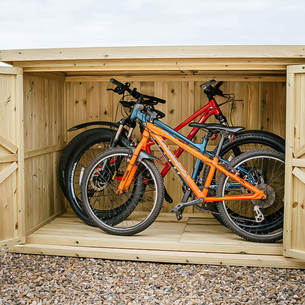 The Garden Village Chipping 7 x 4ft Large Bike Shed Image 4