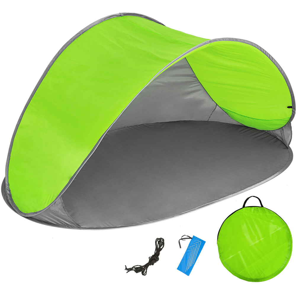 tectake Grey and Green Beach Tent Jasmin Image 2