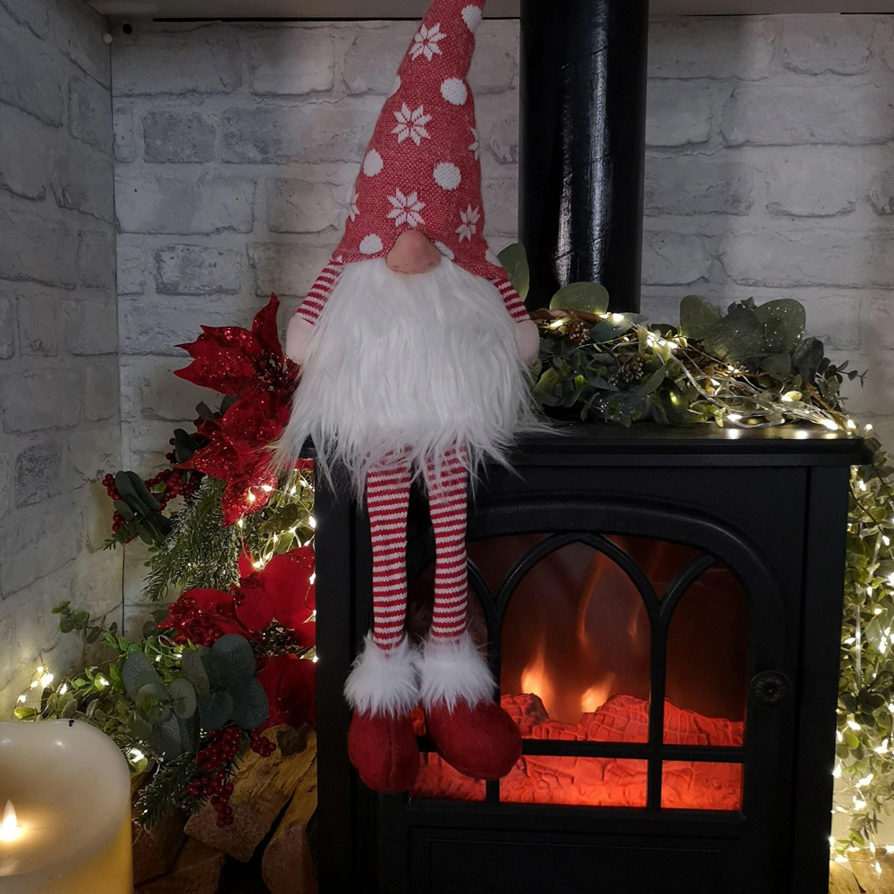 Samuel Alexander Red Christmas Gonk Decoration with Dangly legs Image 5