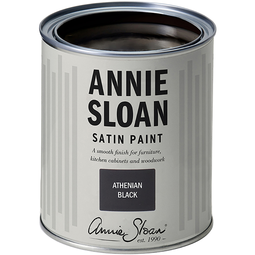 Annie Sloan Athenian Black Wood and Metal Satin Paint 750ml Image 2
