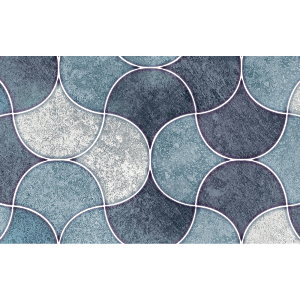 Wetwall Alloy Blue Scallop Splashback 400 x 250mm Image 2