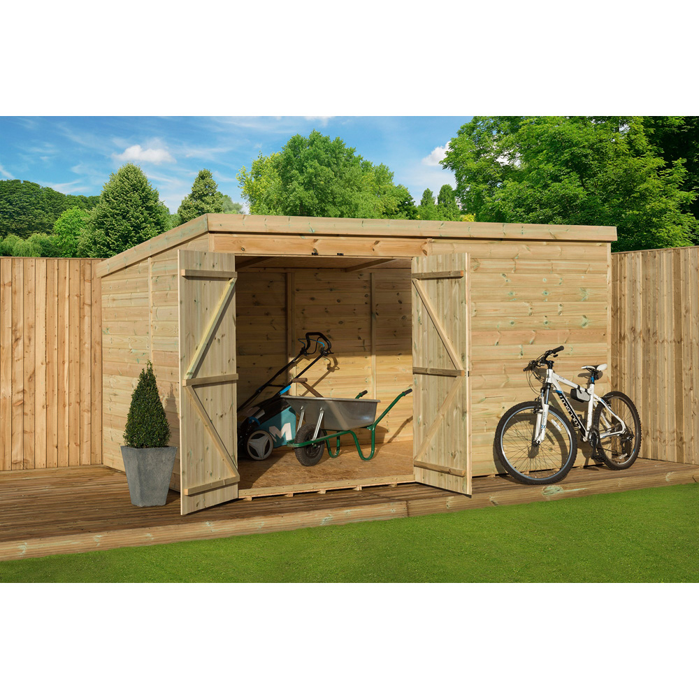 Empire Sheds 4000 9 x 8ft Double Door Tongue and Groove Pent Garden Shed Image 3