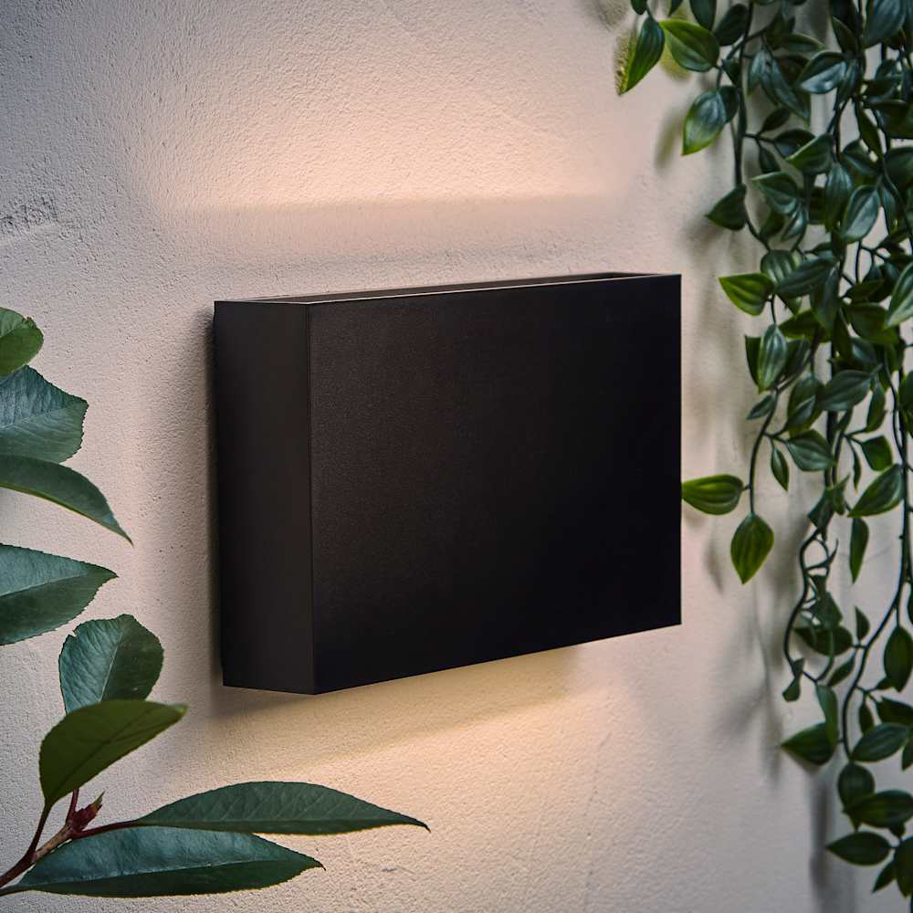 ValueLights Jake Matte Black Up and Down LED Outdoor Wall Light Image 2