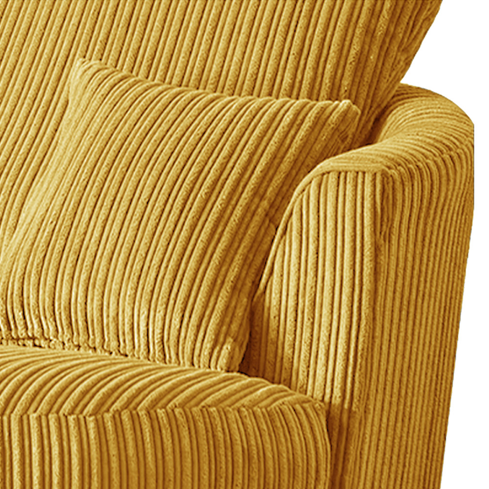 Luxor Mustard Jumbo Cord Swivel Chair Image 5