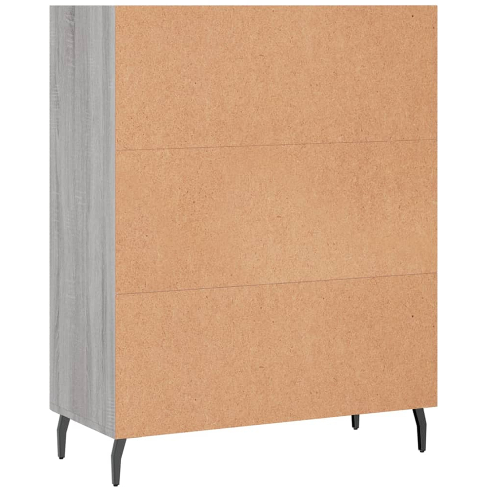vidaXL 3 Open Shelf Grey Sonoma Shelf Cabinet Image 6
