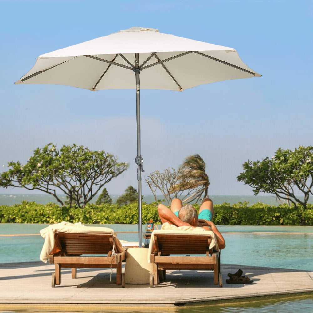 Marco Paul Cream Garden Umbrella Parasol 2m Image 2