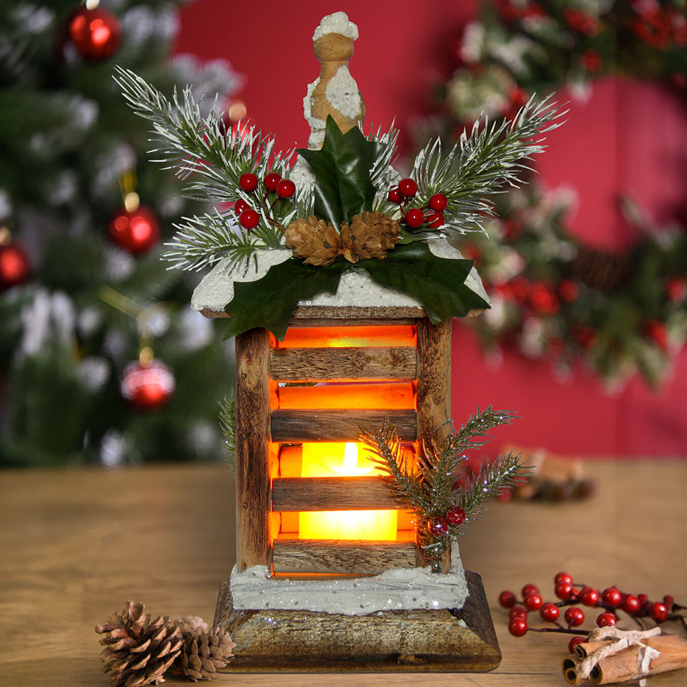 Wooden LED Light Box Christmas Decoration Image 1