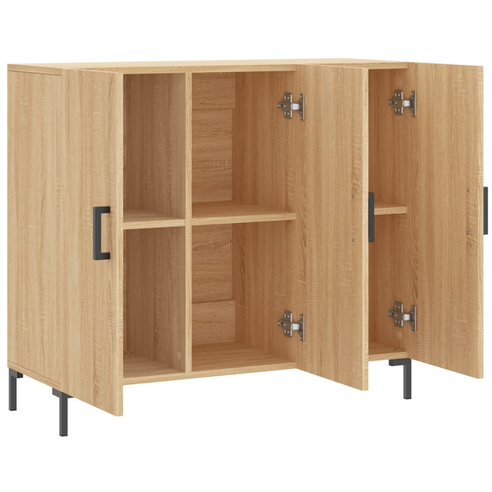 vidaXL 3 Door Sonoma Oak Sideboard Image 5