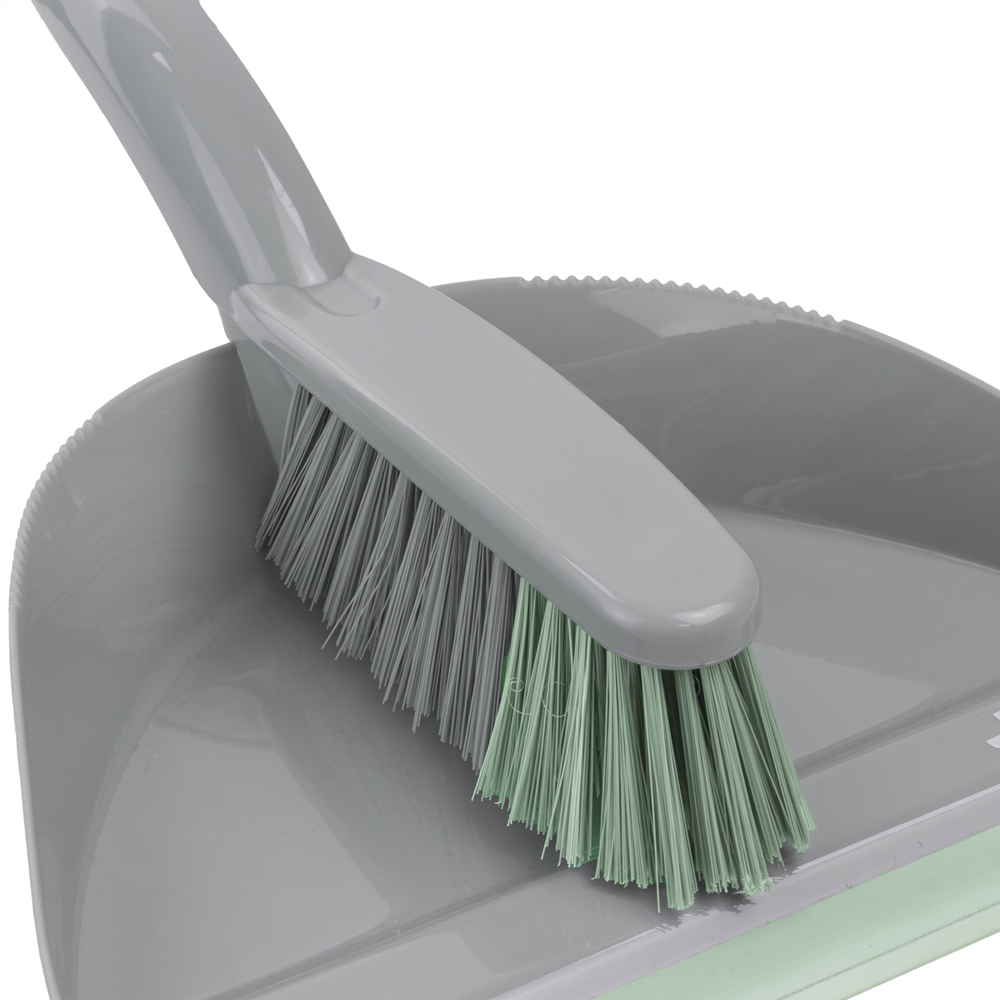 JVL Cleaning Grey Dust Pan and Brush Set Image 8