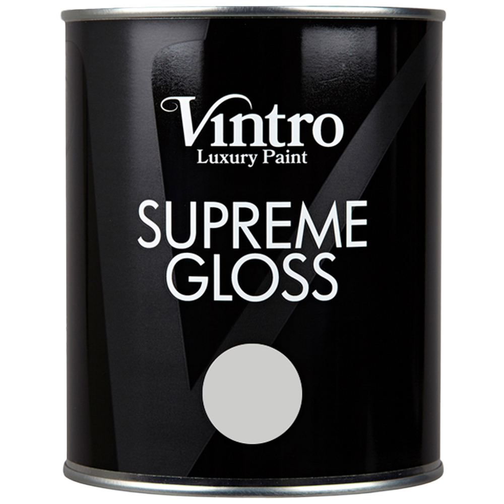 Vintro Paint Walls and Ceilings Bidston Grey Gloss Paint 1L Image 2