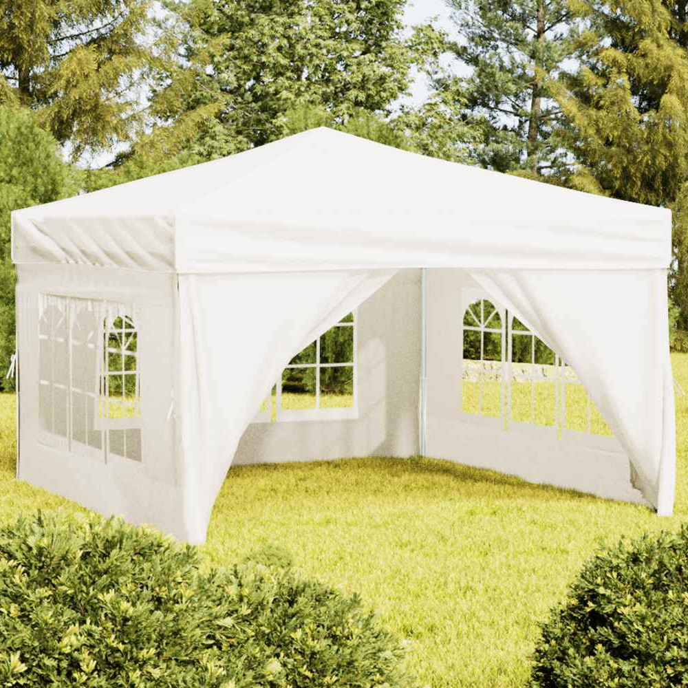 vidaXL 3 x 3m Cream Foldable Party Tent with Sidewalls Image 1