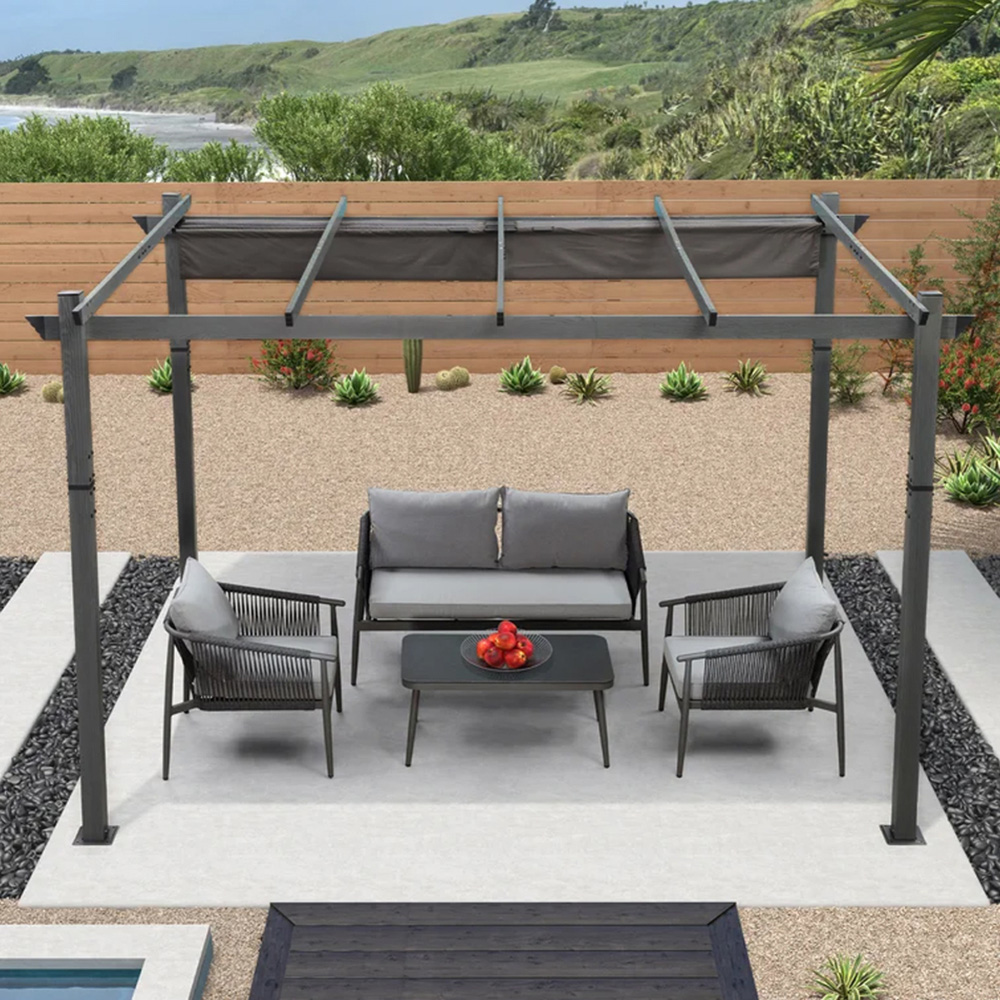 Living and Home 2.8 x 3m Aluminium Patio Deck Pergola Image 7