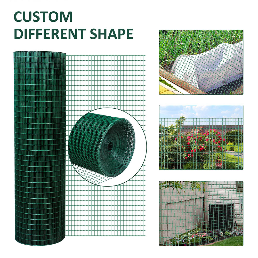 PawHut PVC Coated Galvanised Wire Mesh Poultry Fence Netting Image 3