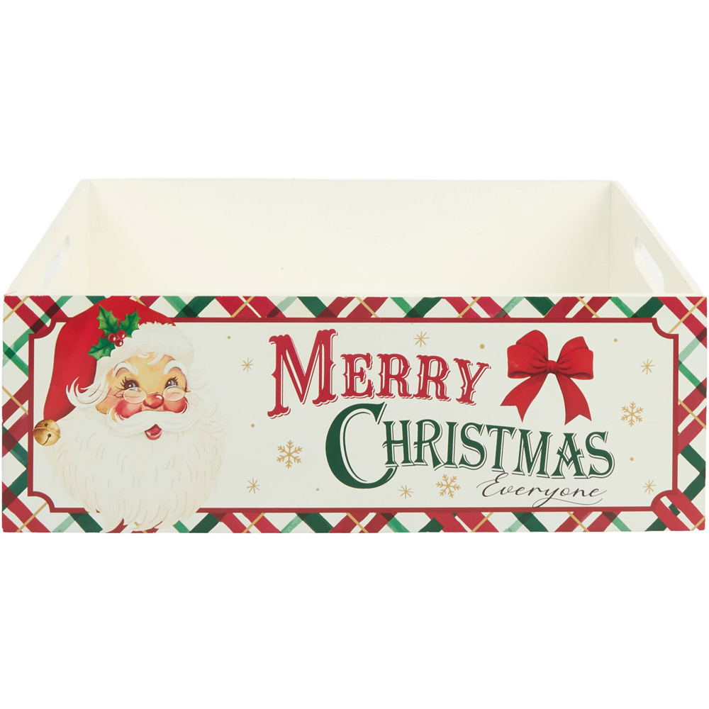 Retro Santa Christmas Crate White Image 3