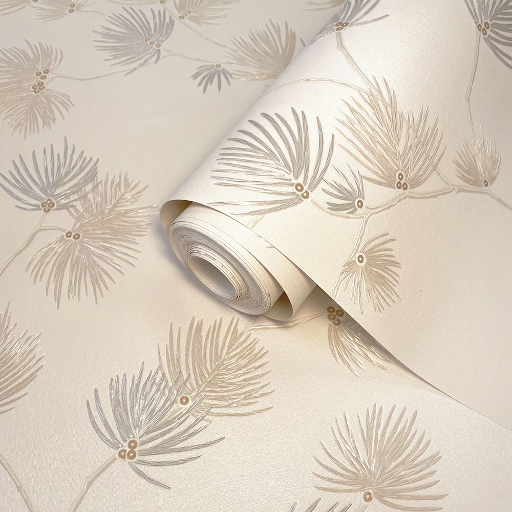 Belgravia Décor Valentino Pine Cream Wallpaper Image 2