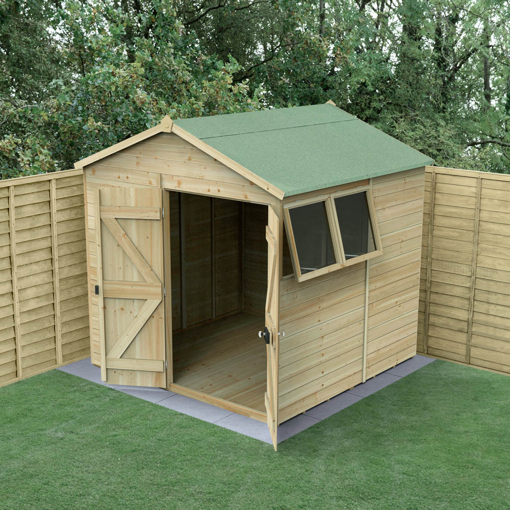 Forest Garden Timberdale 7 x 7ft 2 Opening Apex Shed Image 2
