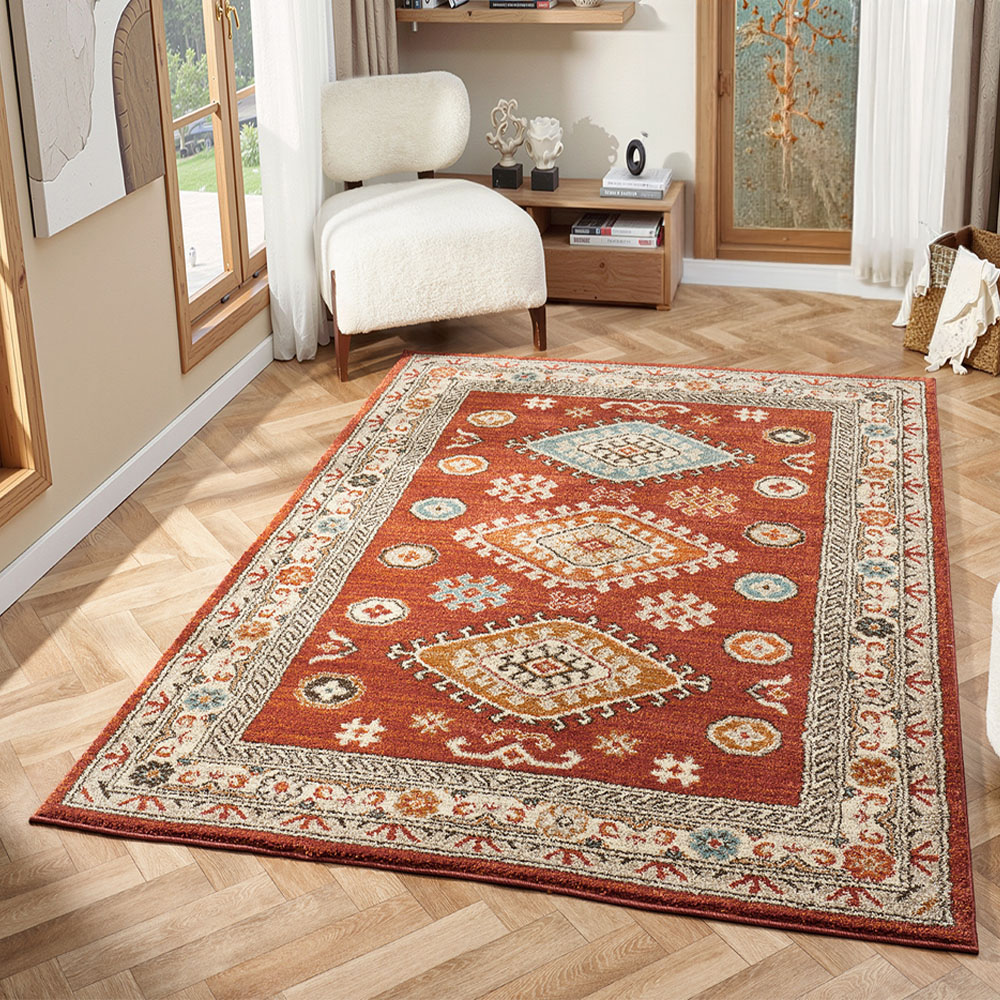 Portland HMC 5567 Red Cashmere Rug 80 x 150cm Image 1