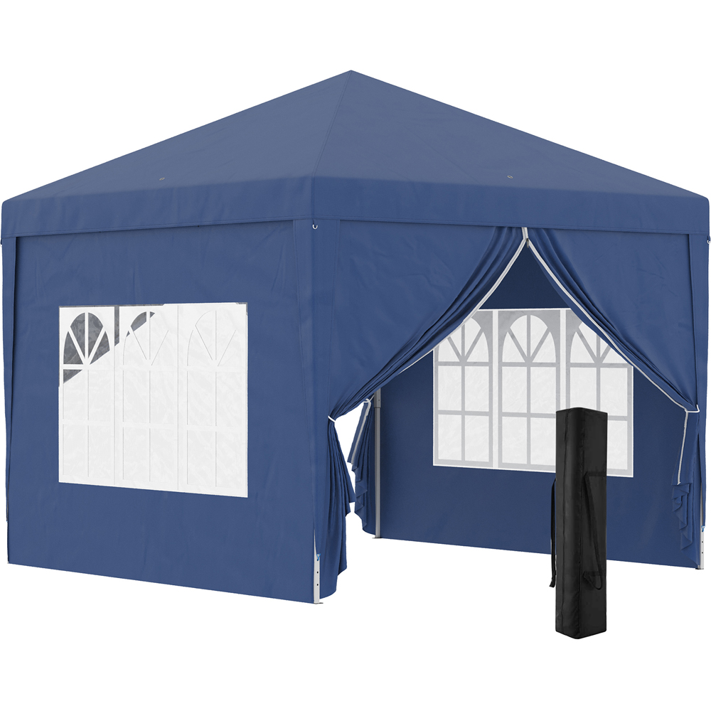 Outsunny 3 x 3m Blue Pop Up Water Resistant Camping Party Tent Image 2