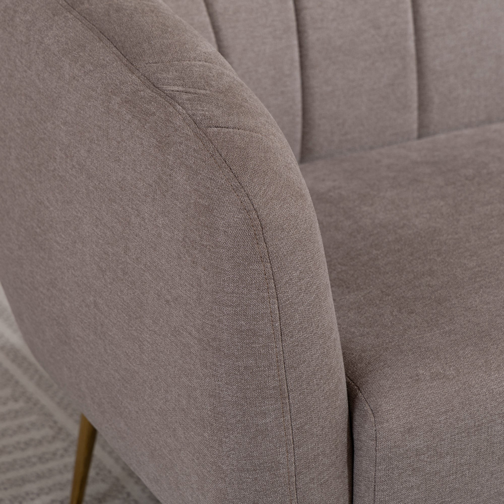Artemis Home Stanton 2 Seater Brown Fabric Shell Accent Sofa Image 4