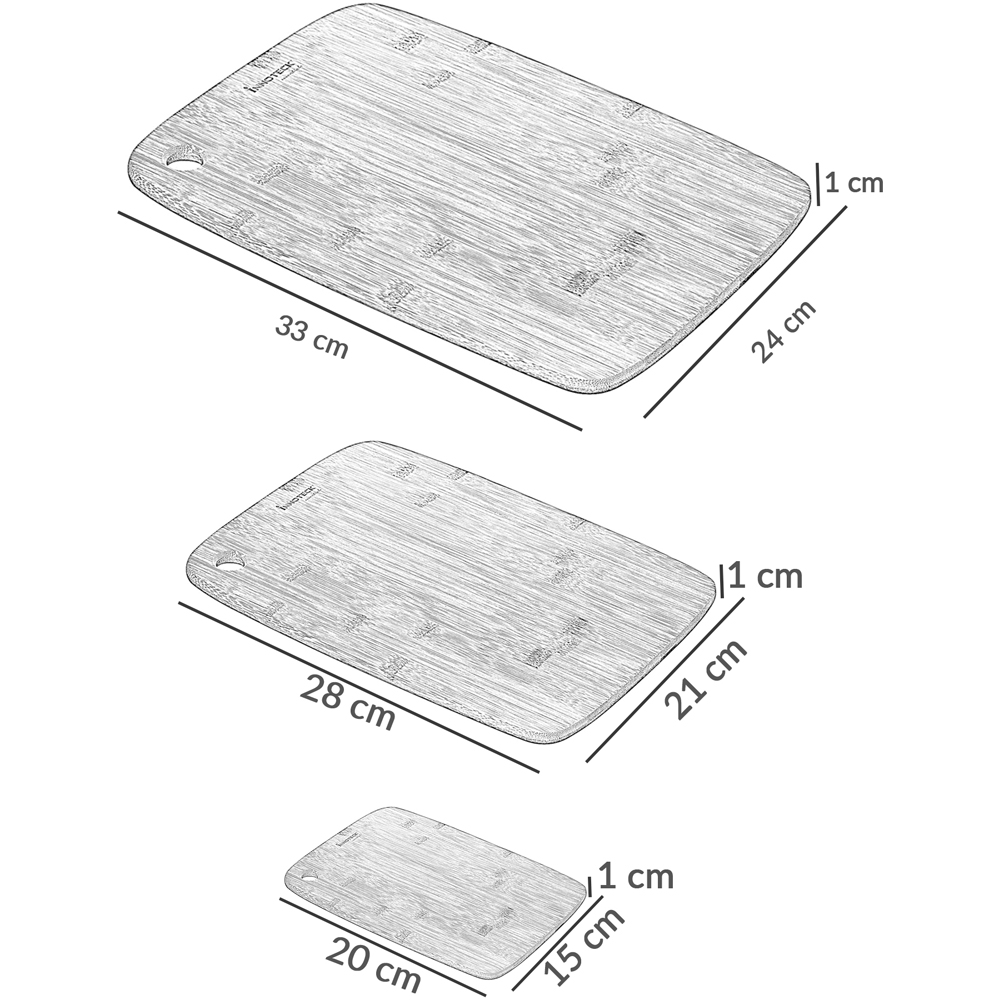 Innoteck Essentials 3 Piece Bamboo Chopping Board Image 6