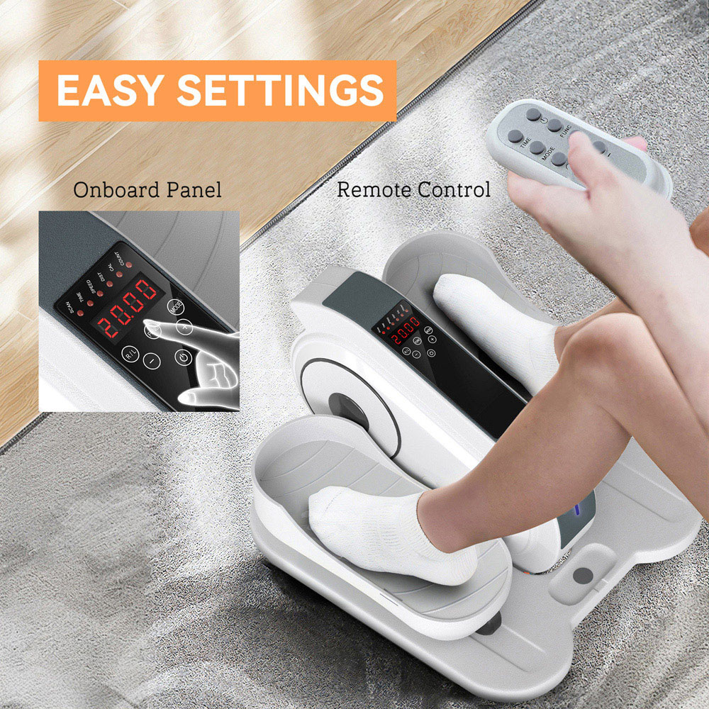 Sportnow White 10 Speed Under Desk Elliptical Machine Pedal Exerciser Image 5