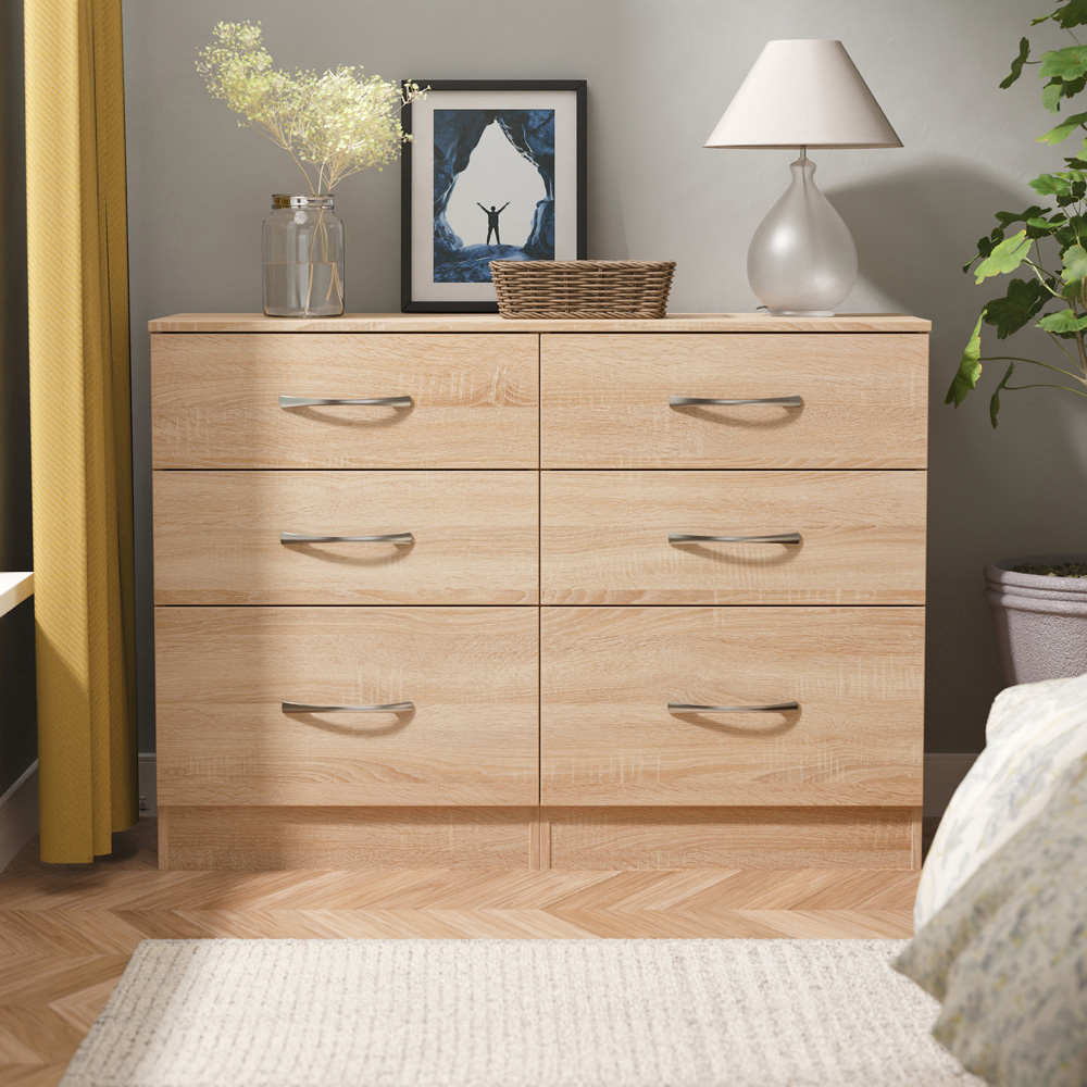 Crowndale Avon 6 Drawer Bardolino Oak Chest of Drawers Image 7