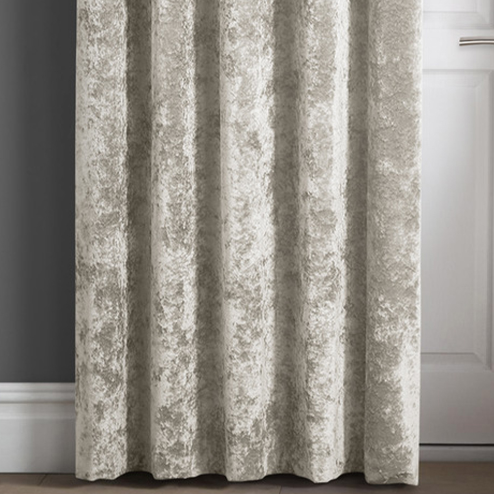 Intimates Natural Crushed Velvet Door Curtain 117X213cm Image 3