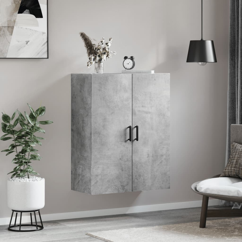 vidaXL 2 Door Concrete Grey Wall Mounted Cabinet Image 3