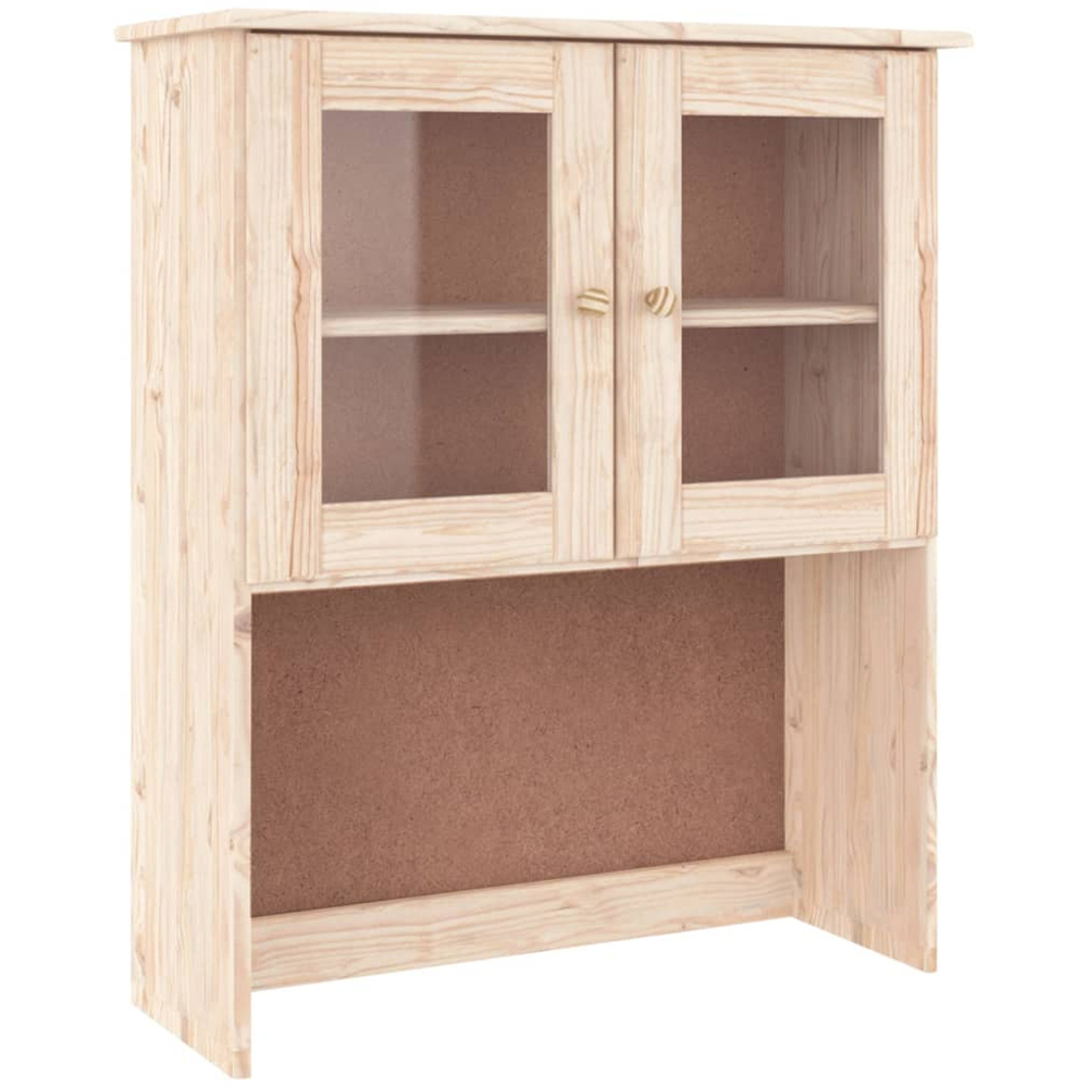 vidaXL Alta 2 Glass Door 2 Flip Door Single Drawer Tall Highboard Image 5