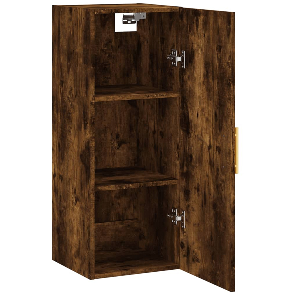 vidaXL Single Door Smoked Oak Wall Mounted Slim Cabinet Image 6